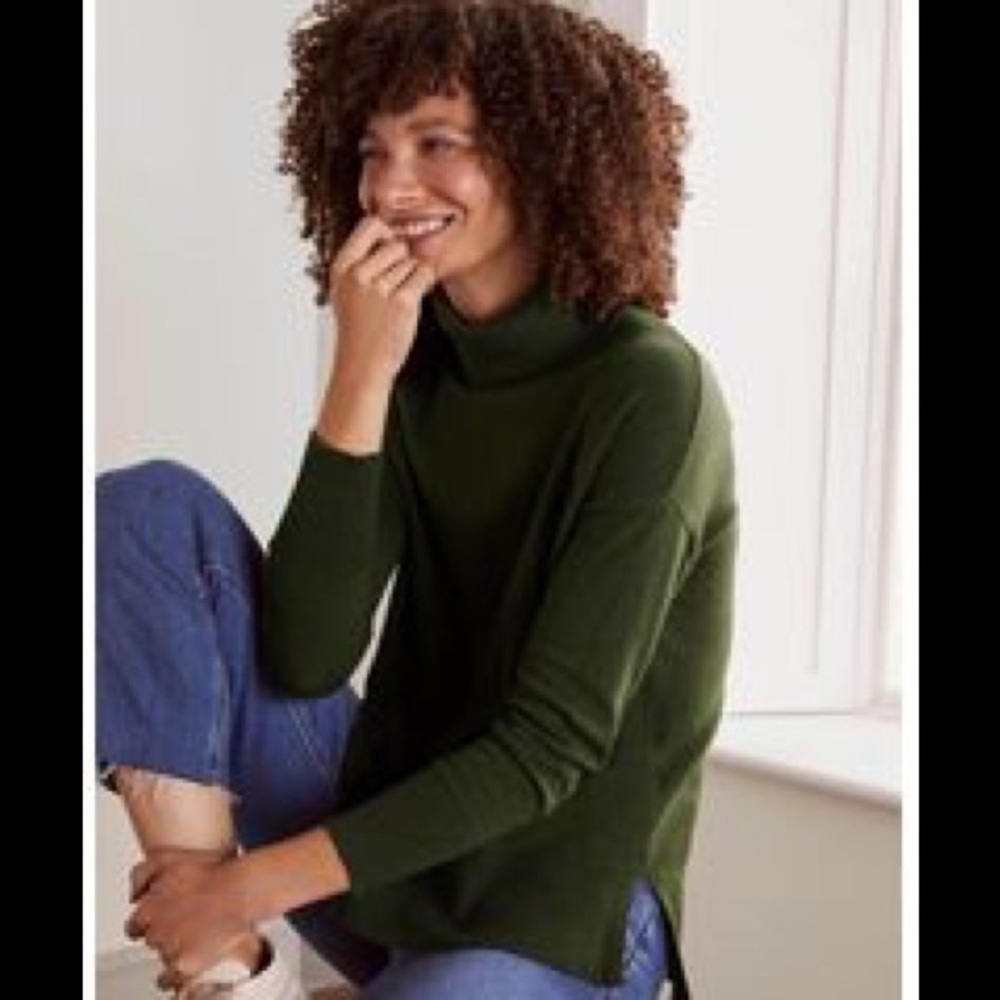 Boden Stitch Turtleneck Sweater Cashmere
